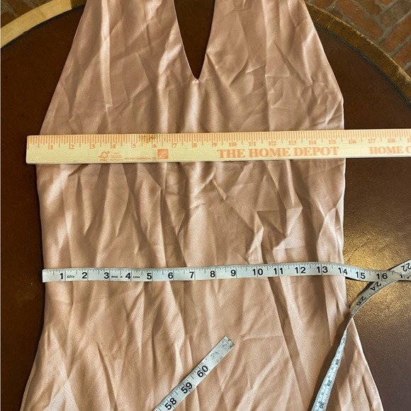 Show Me Your Mumu Jasmine Halter Midi Dress rose gold luxe‎ satin size xs formal - Picture 8 of 11